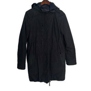 Comptoir Des Cotonniers Black Mid-Length Removable Puffer Lining Jacket